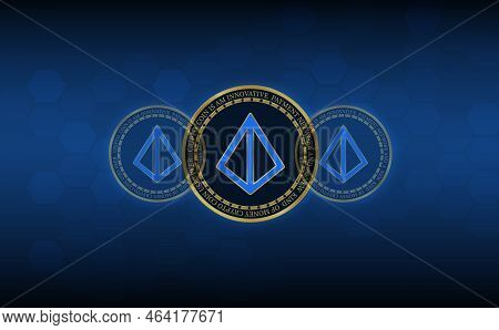 Loopring-lrc Virtual Currency Images. 3d Illustrations. Coin Logo.