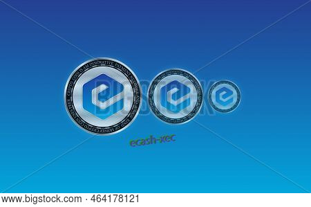 Images Of The Ecash-xec Virtual Currency. 3d Illustrations
