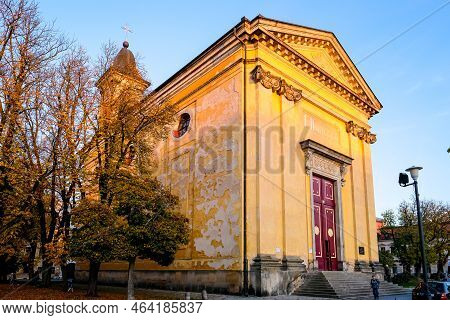 Jaromer, Czech Republic - October 17, 2022: Josefov Fortress, Cemetary And Underground. Defocused