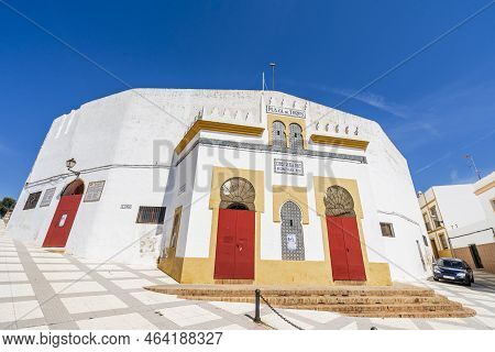 Small Bull Ring In Monte Gordo, Algarve, Portugal. A Few Kilometers Away From Andalusia, Spain.