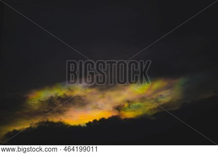 A Rainbow Cloud  Called Cloud Iridescence Nature Background