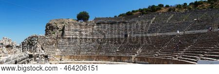 Theatre Of Ephesus. Panorama. Amphitheater (coliseum) In Ephesus (efes) Turkey, Asia.