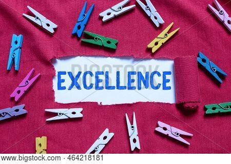 Text Caption Presenting Excellence. Business Idea The Carrying Out Or Putting Effect Of Plan, Or Cou