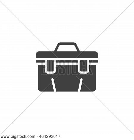Tool Box Vector Icon. Filled Flat Sign For Mobile Concept And Web Design. Tool Box Case Glyph Icon. 