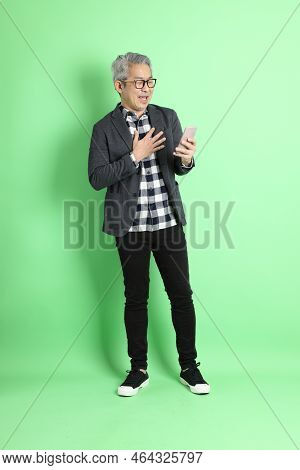 Asian Man On Green