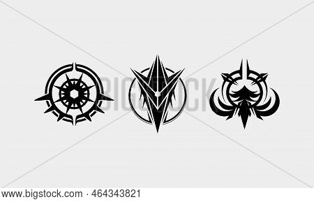 Circle Symbol Arrow Interface Games Vector Set Wings Editable