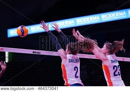 Ankara, Turkiye - June 03, 2022: Savelkoel Fleur And Timmerman Eline In Action During Netherlands Vs