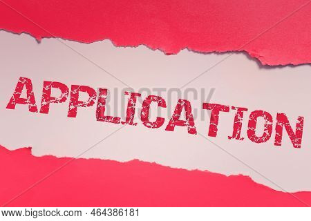 Text Showing Inspiration Application. Business Overview An Order For Something Formal And Usually Wr