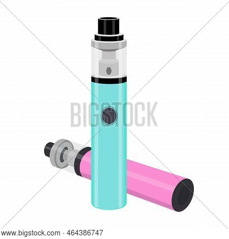 Vape Pen For Smoking. Electronic Cigarette. E-cigarette For Vaping. Vector Illustration.