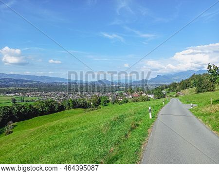 Road From Liechtenstein To Feldkirch In Austria