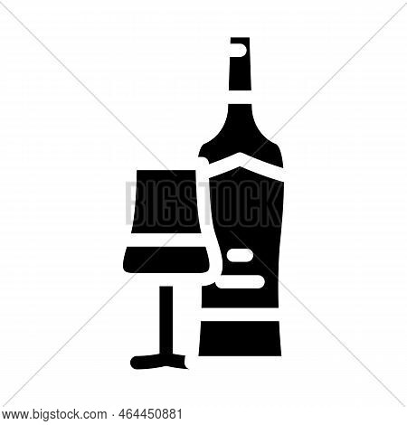 Cabernet Sauvignon Red Wine Glyph Icon Vector. Cabernet Sauvignon Red Wine Sign. Isolated Symbol Ill