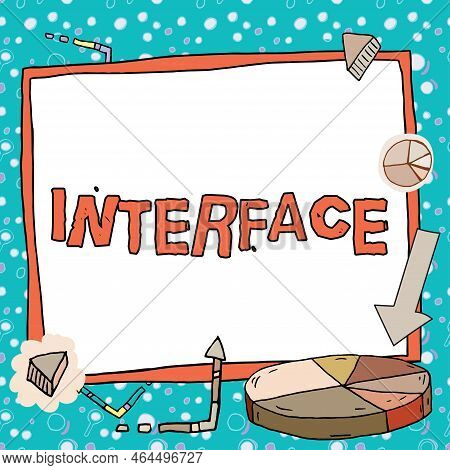 Text Caption Presenting Interface. Business Showcase Point Of Meeting And Communicating Between Two 
