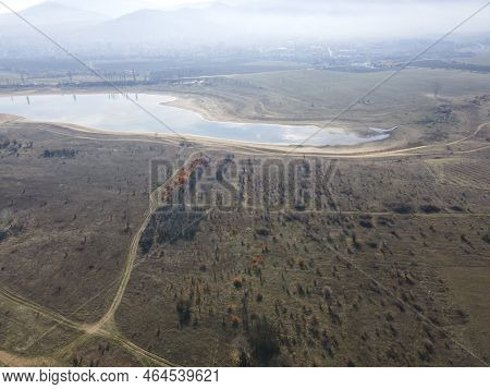 Aerial View Of Drenov Dol Reservoir, Bulgaria