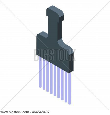 Wig Tool Icon Isometric Vector. African Hair. Curly Style