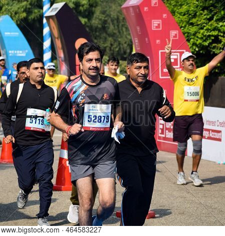 New Delhi, India - October 16 2022 - Vedanta Delhi Half Marathon Race After Covid In Which Marathon