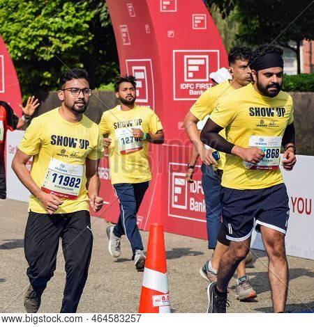 New Delhi, India - October 16 2022 - Vedanta Delhi Half Marathon Race After Covid In Which Marathon