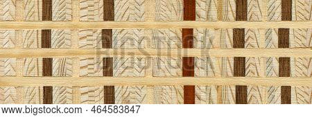 Wooden Marquetry, Patterns Created From The Combination Of Different Woods, Wooden Floor, Parquet, C