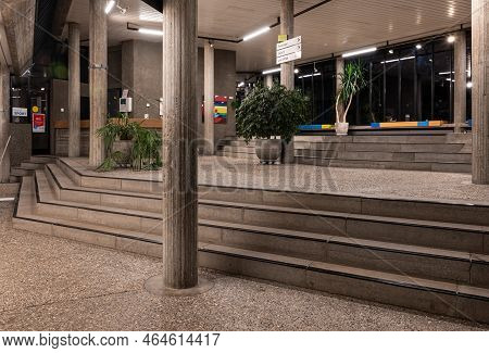Dilbeek, Flemish Brabant Region, Belgium, 10 23 2022 -  Stairs And Interior Design Of The Local Hous