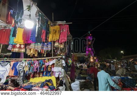 Jodhpur, Rajasthan, India - 20.10.2019 : Rajasthani Womens Clothes Being Sold At Famous Sardar Marke