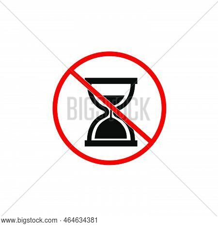 No Time Here Icon. Time Is Not Allow Here.