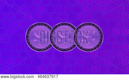 Just-jst Cryptocurrency Image. 3d Drawing. Coin Logo.