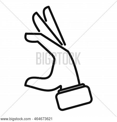 Change Gesture Icon Outline Vector. Finger Ok. Position Up