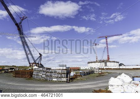 Placentia Newfoundland Canada, September 21 2022: The Argentina drilling platform under construction