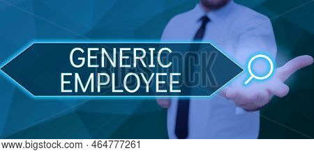 Text Caption Presenting Generic Employee. Concept Meaning Certificate Entitling The Recipient To Rec