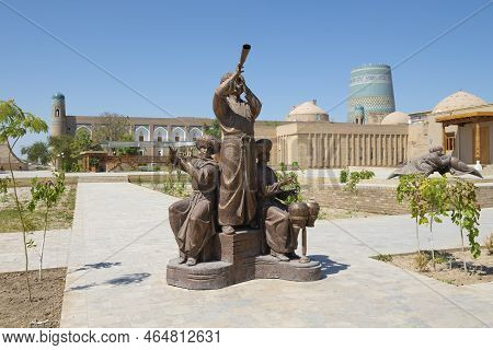 Khiva, Uzbekistan - September 05, 2022: Sculpture 