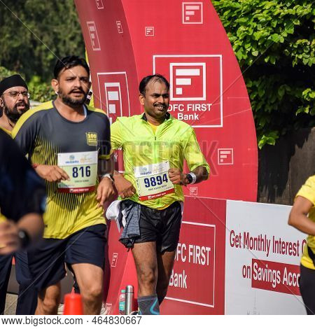 New Delhi, India - October 16 2022 - Vedanta Delhi Half Marathon Race After Covid In Which Marathon