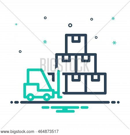 Mix Icon For Quantities Quantum Bulk Cargo Supply Delivery Goods Products Warehouse Wholesale