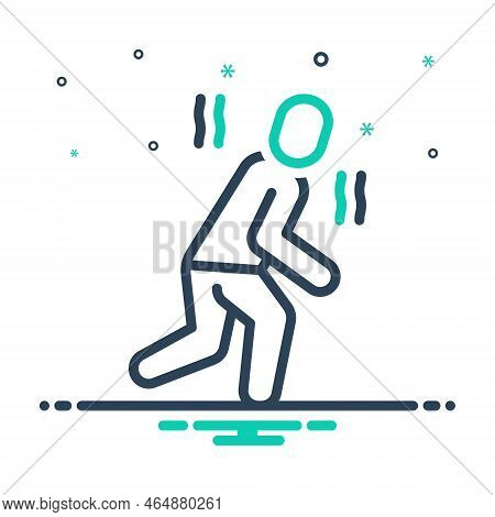 Mix Icon For Weak Fatigue Feeble Weakly Lean Svelte Hesitant Powerless Sickly Sluggish Weakened
