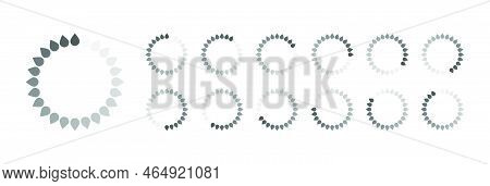 Circular Loading Buffering Icons Vector Video Ready For Animation