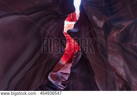 scenic view of colored Antelope Canyon in Arizona USA,