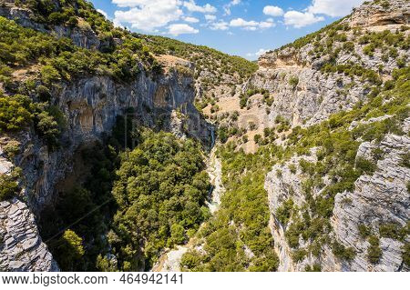 Sotira River With Sotire Waterfall In Summer 2022