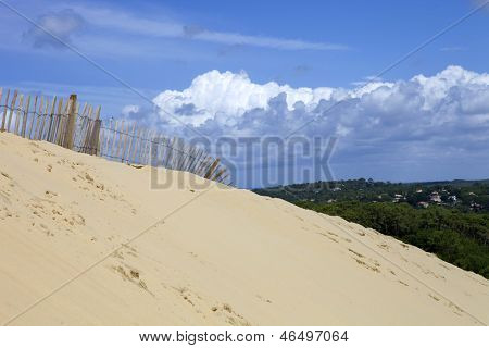 มีชื่อเสียงนของ Pyla รั้ว โขดสูงสุดในยุโรป Pyla Sur Mer ฝรั่งเศส