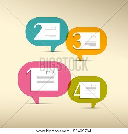 Retro Vector Progress Steps For Tutorial, Infographics