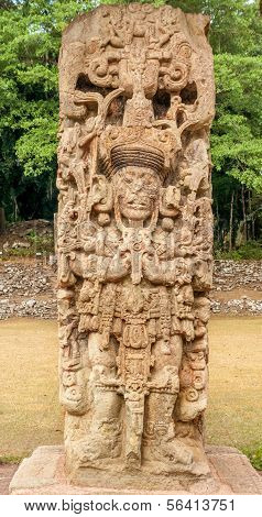 Stela At Copan Ruins