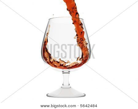 孤立的鸡尾酒杯