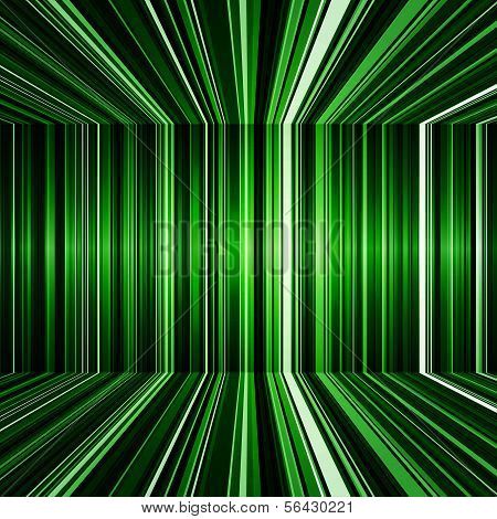 Абстрактный фон черный и зеленый искривленных полосы