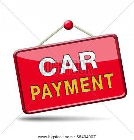 car payment or loan from bank financing for expensive first mobile buying on credit