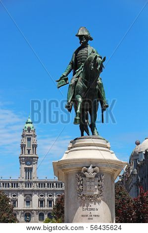 Kral D.pedro IV anıt, Liberdade Meydanı, Porto