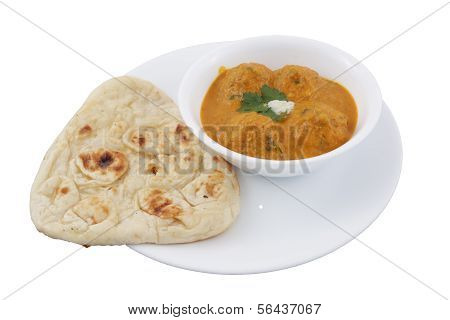 malai kofta with naan