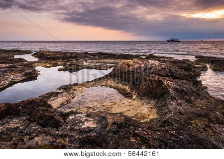 Sonnenuntergang über dem Meer