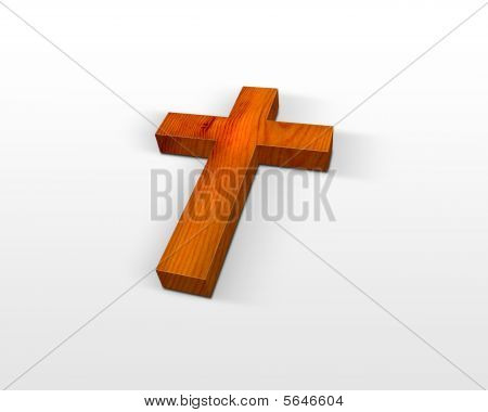 wooden cross 3d