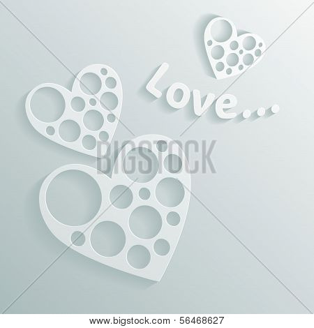 White Paper Hearts