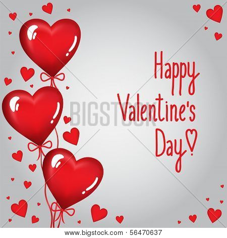 Greating card with balloons for valentine's_day