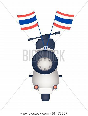 Motorbike With Thai Flag