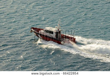 Pilot Boat Goes Out To Sea