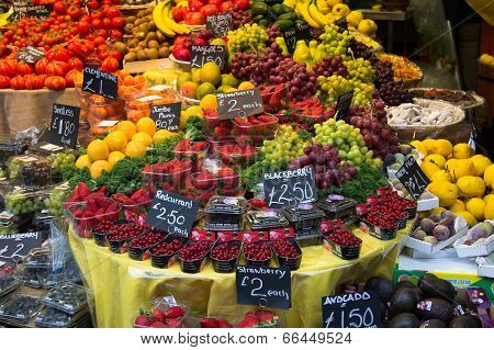 Fresh Fruit At A Market